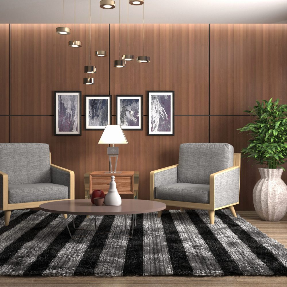 Illustration of the living room interior Illustration of the living room interior